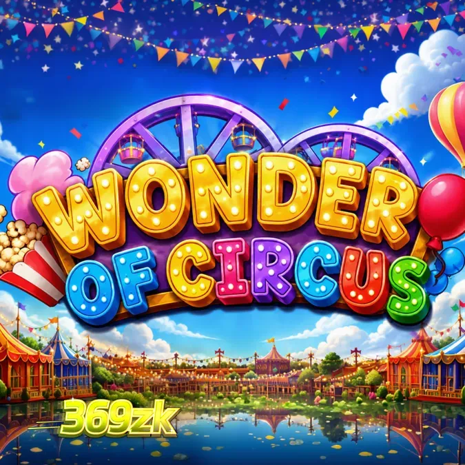 Tampilan visual slot Wonder of Circus dengan tema karnaval yang ceria